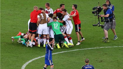 El final del partido por el campeonato en Brasil 2014, captado por las cámaras; la Televisión Pública volverá a transmitir el Mundial