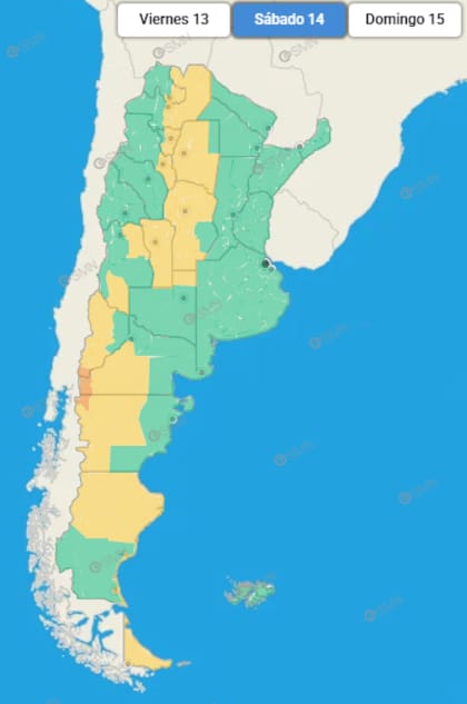 El finde será un escenario sensible en términos meteorológicos en varias provincias argentinas