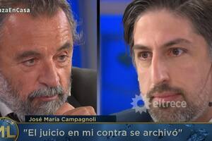 Al aire: José María Campagnoli y Nicolás Trotta protagonizaron un tenso cruce