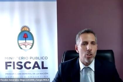 El fiscal Diego Luciani durante la última jornada de su alegato