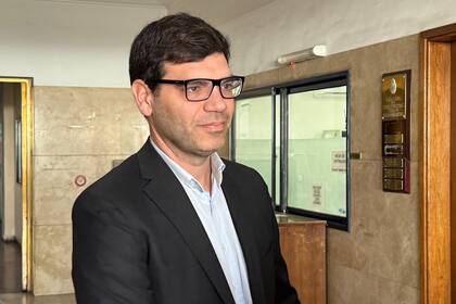 El fiscal Franco Picardi, esta mañana, en los tribunales de Comodoro Py