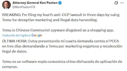 El fiscal general de Texas señala que los consumidores se exponen a una amenaza de seguridad digital