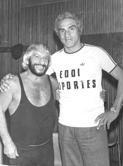 "El flaco" García con Martín Karadagián