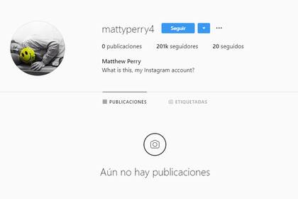 El flamante Instagram de Matthew Perry