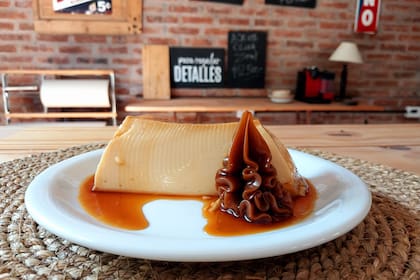 El flan con dulce de leche