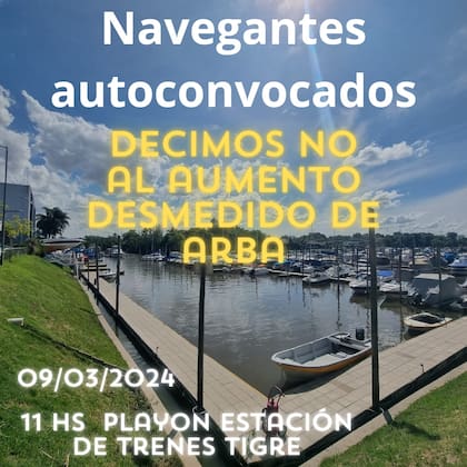 El flyer de la protesta