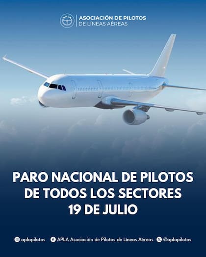 El flyer que acompañó el comunicado de APLA en la red social X