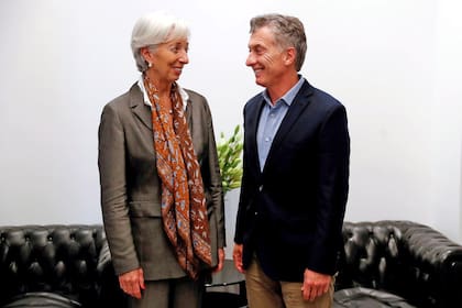 Cristine Lagarde y Mauricio Macri, en un encuentro por el acuerdo con el FMI