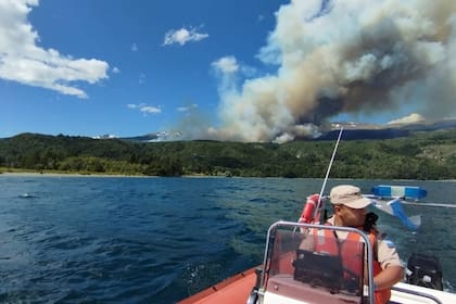 El foco de incendio en el Parque Nacional Los Alerces