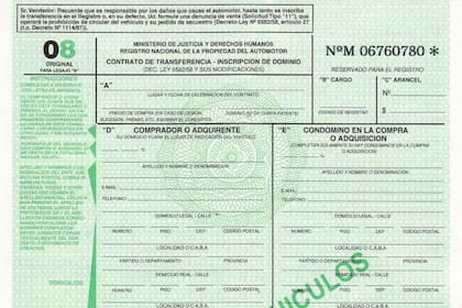El formulario 08, requisito indispensable para hacer la transferencia por la compraventa de autos