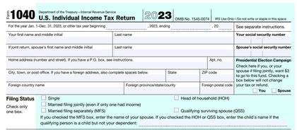El formulario 1040 es el que se debe presentar ante el IRS