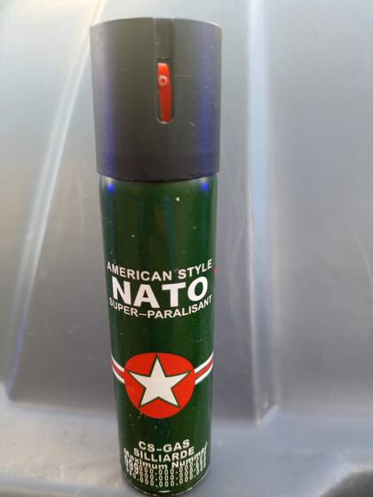 El frasco de gas pimienta secuestrado