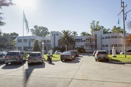 El frente del edificio