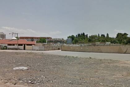 El frente del cementerio en Israel
