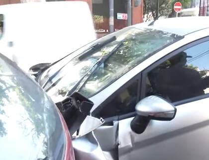El frente del Ford Fiesta fue el más perjudicado en el choque
