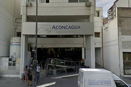 El frente del sanatorio cordobés en el que estuvo internada. Recibió el alta el miércoles