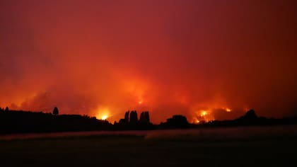El fuego alcanzó el cerro Puntiagudo, en Villa Lago Rivadavia
