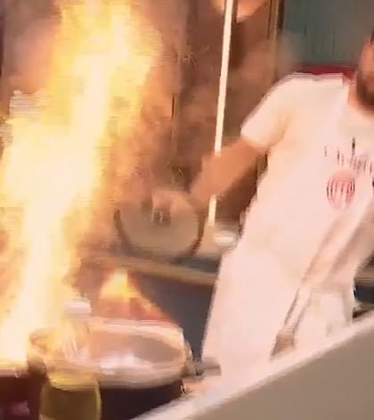 El fuego en la sartén de Cachete (Captura: telefe)