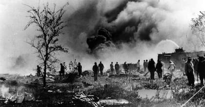 El fuego y el humo negro eran impresionantes