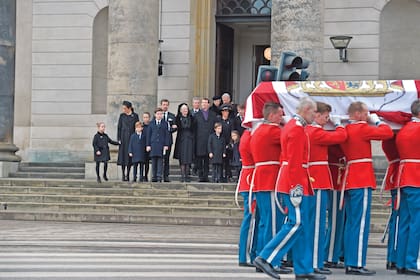 El funeral de Enrique de Dinamarca, en febrero de 2018 (Photo by Liselotte Sabroe / Ritzau Scanpix / AFP) / Denmark OUT