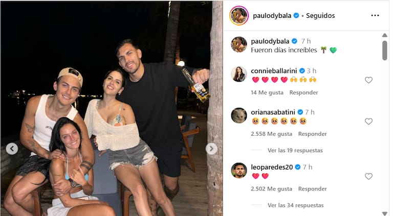 El futbolista de la Roma compartió las imágenes de las vacaciones