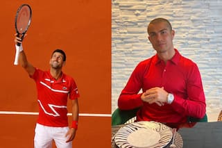 Novak Djokovic festejó a lo Cristiano Ronaldo y el portugués le respondió