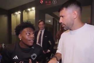 La divertida chicana del Kun a Speed por la ausencia de Cristiano en el Mundial de Clubes