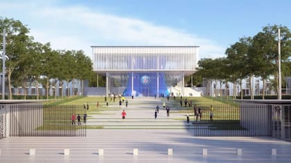 El futurista Campus PSG, todavía en construcción.