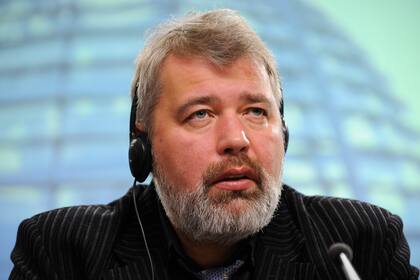 El galardonado con el Premio Nobel de la Paz Dmitri A. Muratov, exeditor del diario ruso "Novaya Gazeta"