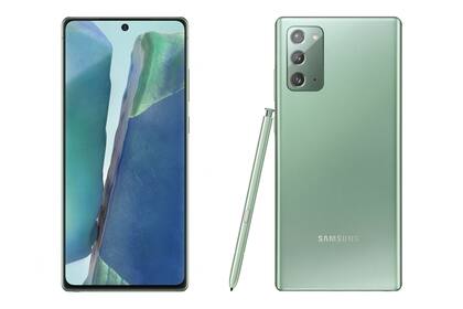 El Galaxy Note20 tiene un tamaño casi idéntico del Galaxy S20+, aunque resigna algo de batería para dejar lugar al lápiz