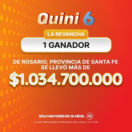 El ganador del Quini 6