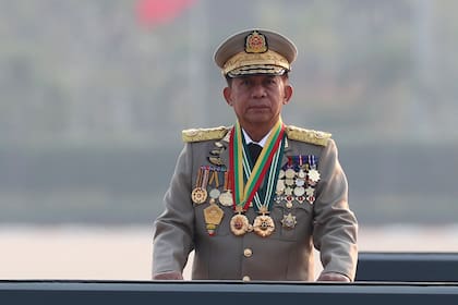 El general Min Aung Hlaing, jefe del régimen militar de Myanmar