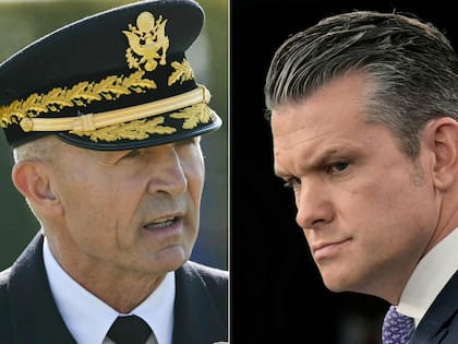 El general Randy George y el secretario de Defensa, Pete Hegseth