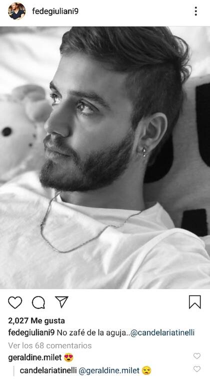 El gesto de Candelaria Tinelli en Instagram para frenar los elogios a su novio