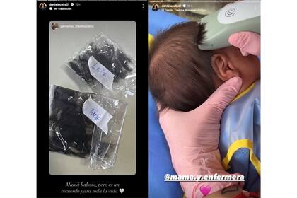 El gesto de Daniela tras el primer corte de pelo de sus hijas