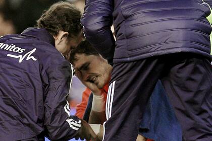 El gesto de dolor de Iker Casillas