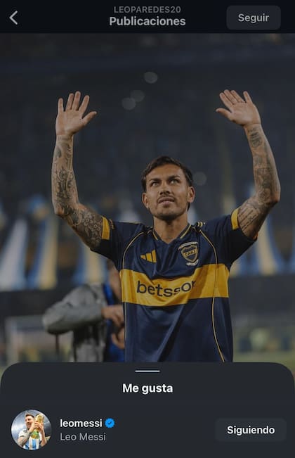 El gesto de Lionel Messi con Paredes que no pasó desapercibido (Captura: Instagram @leoparedes20)