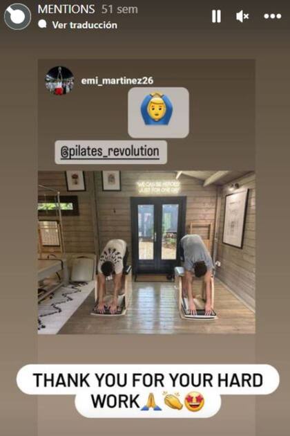 El gimasio Pilates Revolution agradece a Emiliano Dibu Martínez por su "duro trabajo"