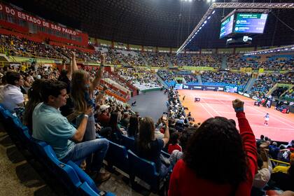 El Gimnasio Estadual Geraldo José de Almeida, de San Pablo, escenario de Brasil vs. Argentina