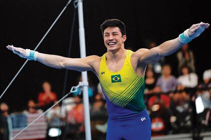 El gimnasta brasileño de origen japonés Arthur Nory Mariano (30).