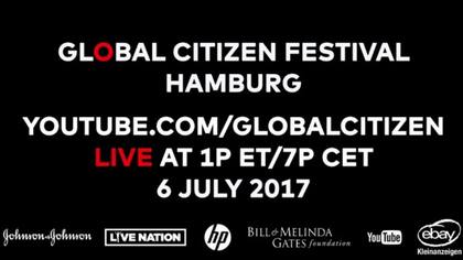 El Global Citizen Festival Hamburg tendrá lugar esta tarde en Hamburgo; será transmitido vía YouTube; es a las 14 hora argentina