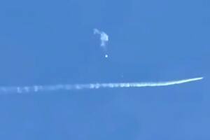 El globo fue derribado por aviones de combate norteamericanos