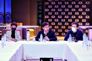 El gobernador Axel Kicillof, al anunciar el regreso de los locales bailables en la provincia de Buenos Aires.