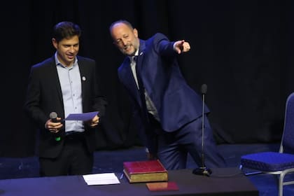 El gobernador Axel Kicillof y Martín Insaurralde 