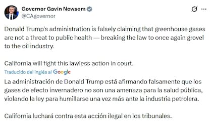 El gobernador de California advirtió que demandará a la administración Trump por la reciente revocación