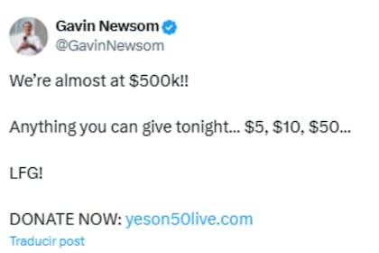 El gobernador de California celebró el triunfo en su campaña para frenar a Trump