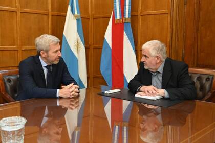 El gobernador de Entre Ríos, Rogelio Frigerio, y el secretario de Agricultura, Fernando Vilella, se reunieron ayer martes