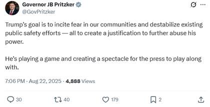 El gobernador de Illinois instó a los ciudadanos a no caer en los engaños de la administración Trump