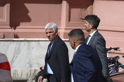 El gobernador de San Luis, Claudio Poggi, al ingresar el último jueves a la Casa Rosada