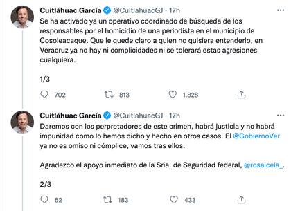 El gobernador del estado de Veracruz aseguró que el crimen no quedaría impune